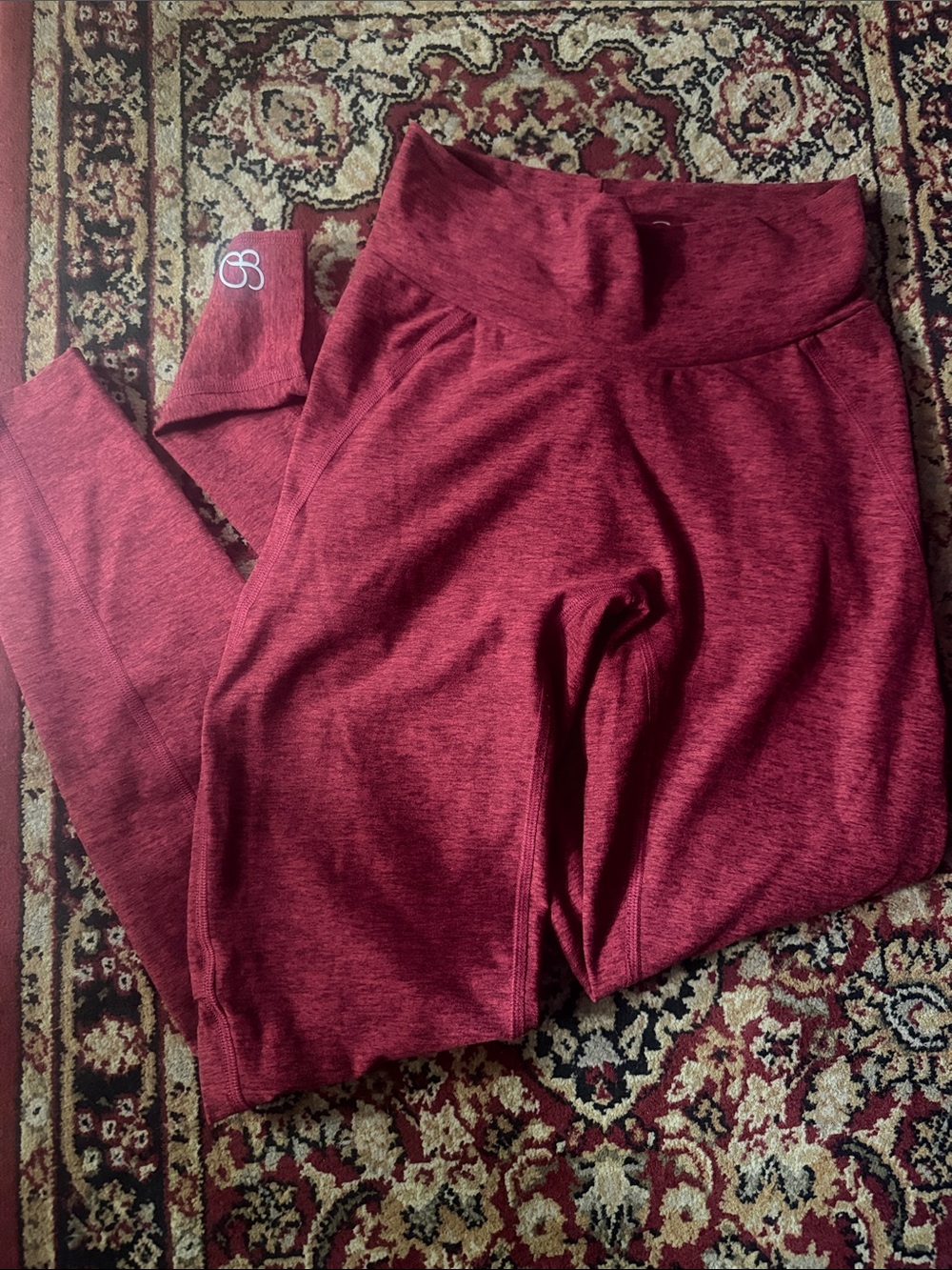 Bombshell sportswear uplift peach heathered Burgundy/darc red Leggings